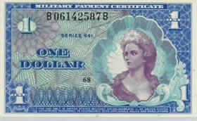 $1 1968-1969 MILITARY PAYMENT NOTE SERIES 661 CH CU